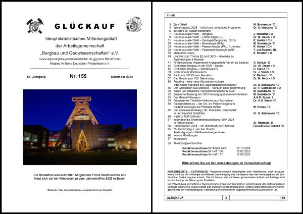 Titelseite und Inhalt von Glückauf Nr 155