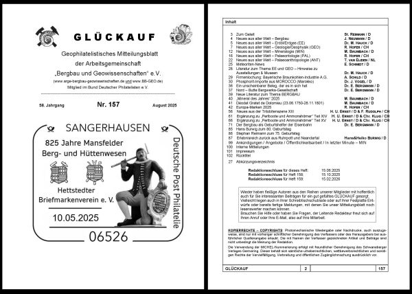 Titelseite und Inhalt von Glückauf Nr 157