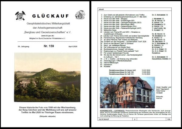 Titelseite und Inhalt von Glückauf Nr 158